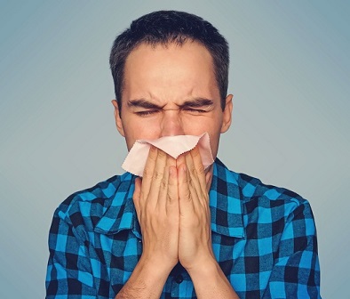 Man with sinus problems
